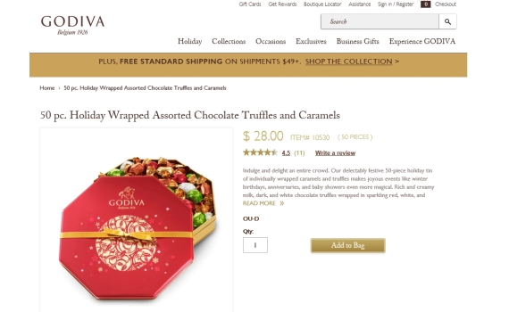 ​GODIVA 50粒單獨包裝什錦松露朱古力都只係28蚊美金!
