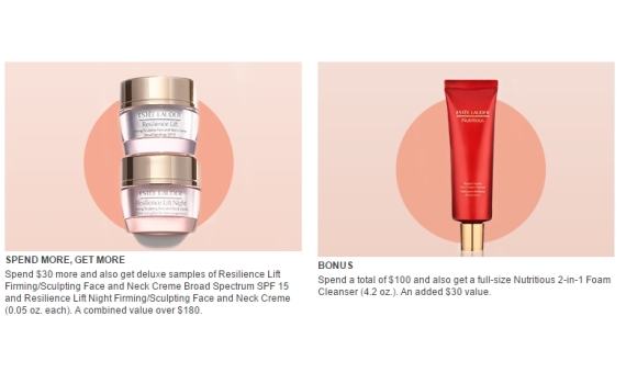 Estee Lauder 9折+免費37件禮品