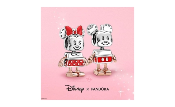 Pandora 米奇及米妮機械人吊墜