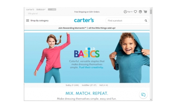 Carter's 基礎童裝系列低至4折