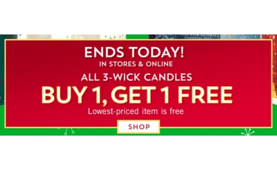 Bath & Body Works 限時買一送一