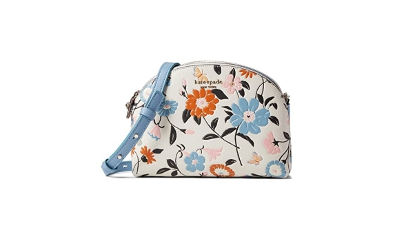 Spencer Floral Garden Embossed Double Zip Dome Cro