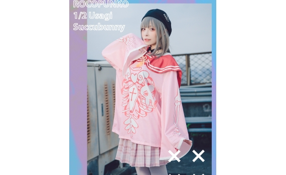 1/2USAGI 月與影的骷髏少女中華風水手領上衣
